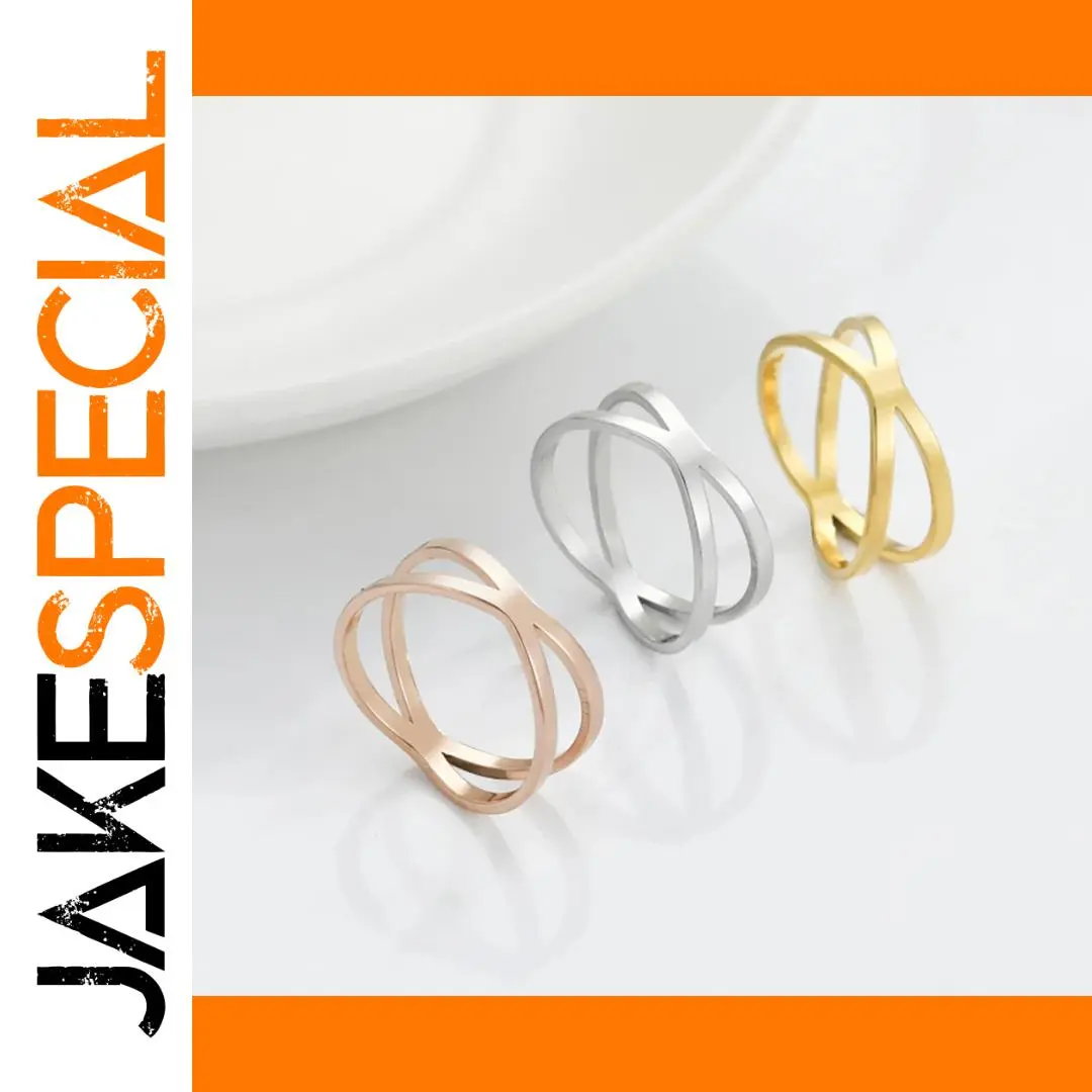 Elegant Stainless Steel Women’s Ring Set in Gold, Rose, and Steel 1 Elegant Stainless Steel Women’s Ring Set in Gold, Rose, and Steel
