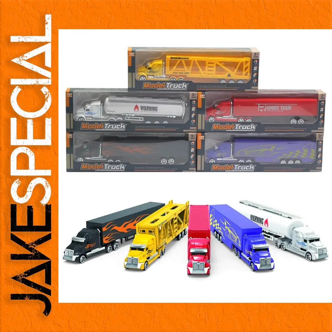 1:87 Alloy Cargo and Oil Tanker Truck Set 1 1:87 Alloy Cargo and Oil Tanker Truck Set
