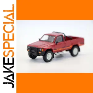 Vibrant Red 1984 Toyota Hilux Diecast Model