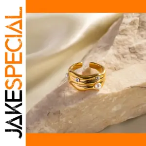 Stainless Steel Gold Open Ring