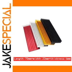 High-Performance Aluminum SSD Heatsink 70x22x6 mm