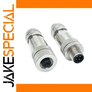 Waterproof M12 Sensor Connector with Metal Shield