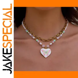 Gold Steel Butterfly Necklace JDN0205012 & JDN0302016