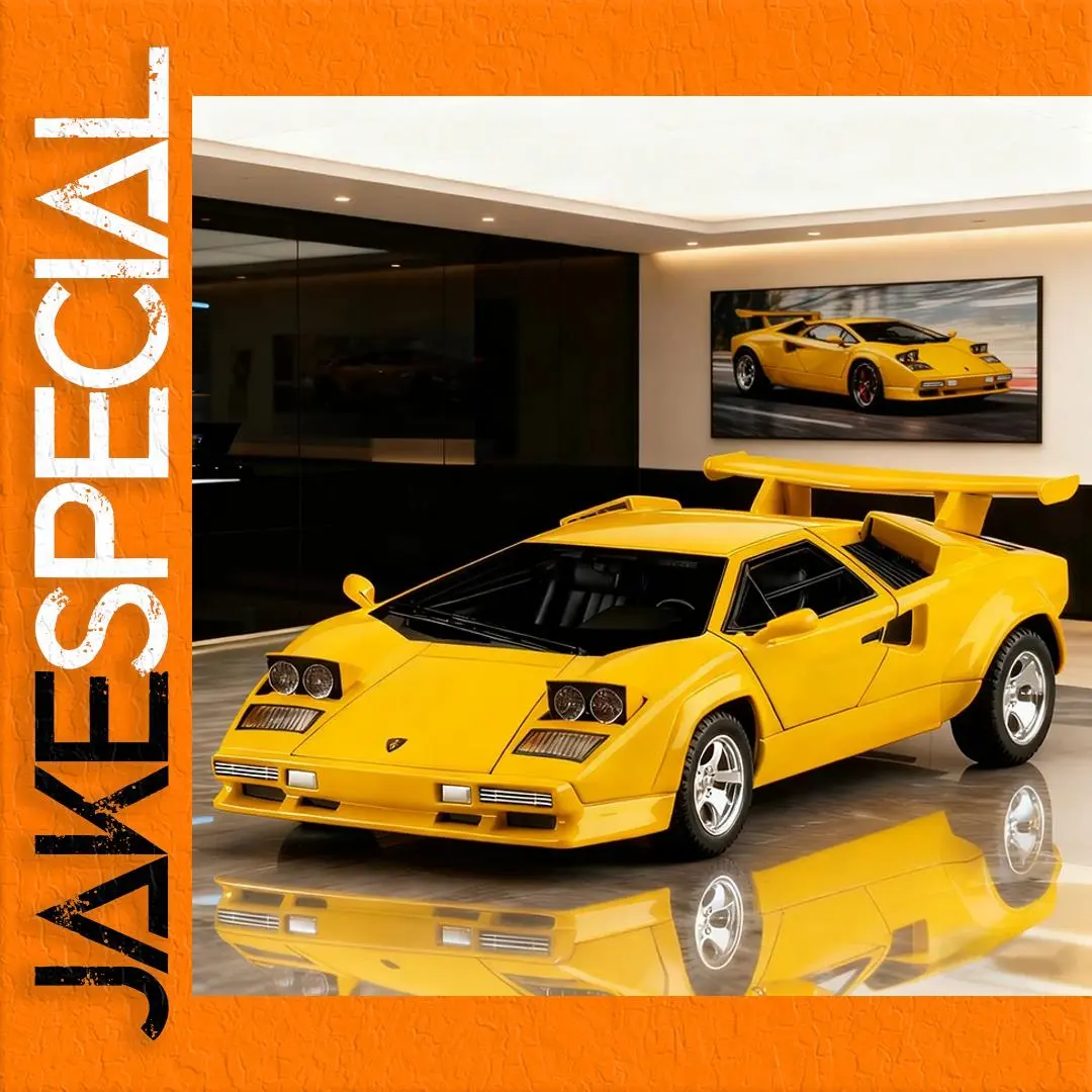 Yellow Countach LP500S 1:32 Scale Model Car 1 Yellow Countach LP500S 1:32 Scale Model Car