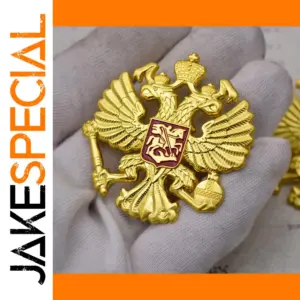 Russian Emblem Brooch in Gold Finish