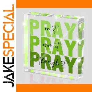 Inspirational Christian Desk Art with Bible Verse