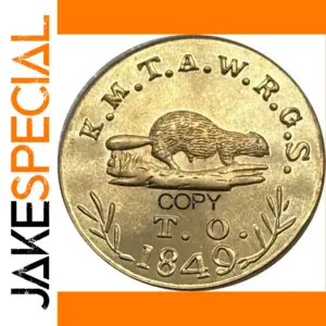 Vintage Gold Beaver Coin Replica for Collectors