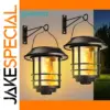 Outdoor Solar Lantern with Flickering Flame Effect