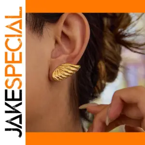 Bold Gold Stainless Steel Hammer Earrings