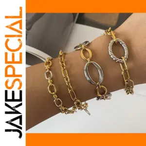 Stainless Steel Two-Tone Jewelry Bracelet