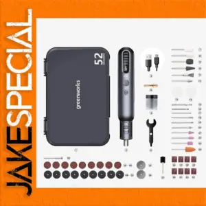Greenworks 8V Mini Grinder with 52 Accessories