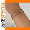 Stainless Steel Two-Tone Chain Bracelet for Women