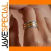 Triple-Color Stainless Steel Women's Ring