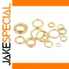 Gold-Plated Stainless Steel Jump Rings Set