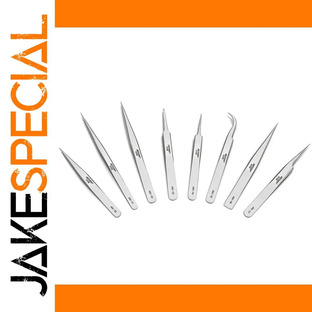 High-Precision Stainless Steel ESD Tweezers AK-10 to AK-17 1 High-Precision Stainless Steel ESD Tweezers AK-10 to AK-17