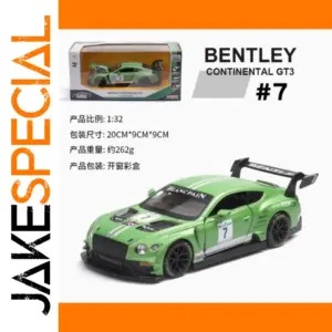 Green Bentley GT3 1:32 Diecast Model for Collectors