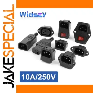 Heavy-Duty Power Cord Plug 10A/250V with Switch