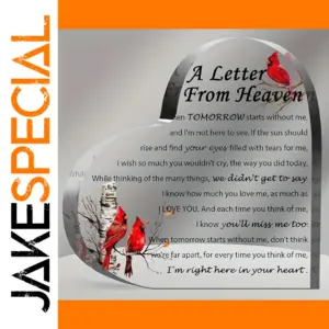 Elegant Acrylic Memorial Keepsake Heart