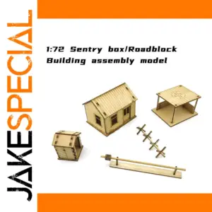 Wooden 1/72 Military Checkpoint Scene Kit
