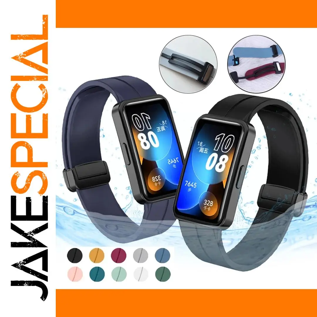 Silicone Magnetic Strap for Huawei SmartBand 8-10 1 Silicone Magnetic Strap for Huawei SmartBand 8-10