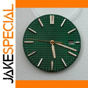 31.8MM Green Textured Watch Dial for NH35/NH36