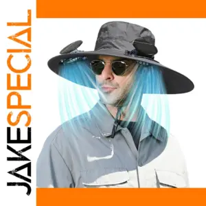 Outdoor Wide Brim Sun Hat with Fans