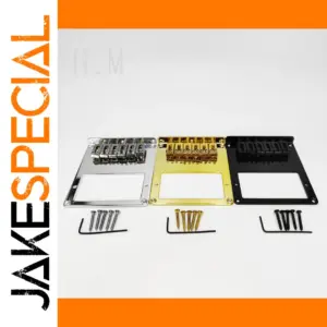 6-String Metal Electric Guitar Bridge in Silver, Gold, Black