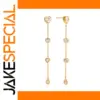 Stainless Steel Gold Heart Drop Earrings