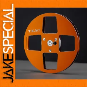 Vibrant Orange Aluminum Reel for Tape Recorders