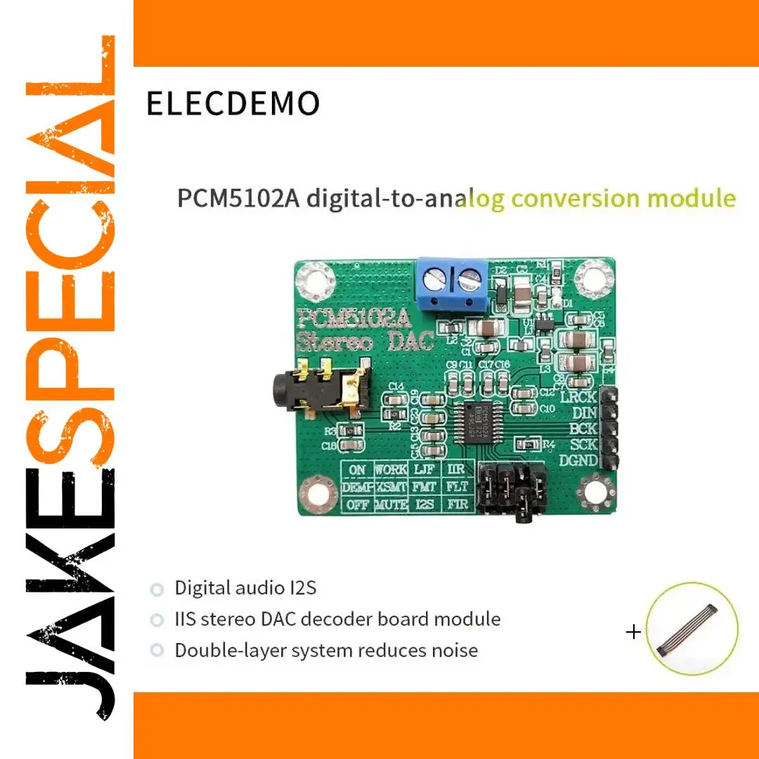 PCM5102A DAC Module 32-Bit, 2.5MHz Bandwidth 1 PCM5102A DAC Module 32-Bit, 2.5MHz Bandwidth