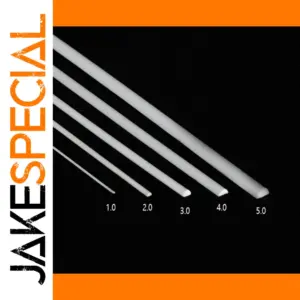 50cm White ABS Half-Round Modeling Rods Set