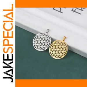 Flower of Life Stainless Steel Charm 30x30mm