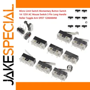 10-Pack Micro Limit Switch Set 12x6x6mm