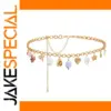 Gold-Toned Stainless Steel Waist Chain with Charms