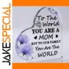 Heart-Shaped Acrylic Mom Gift with Floral Design