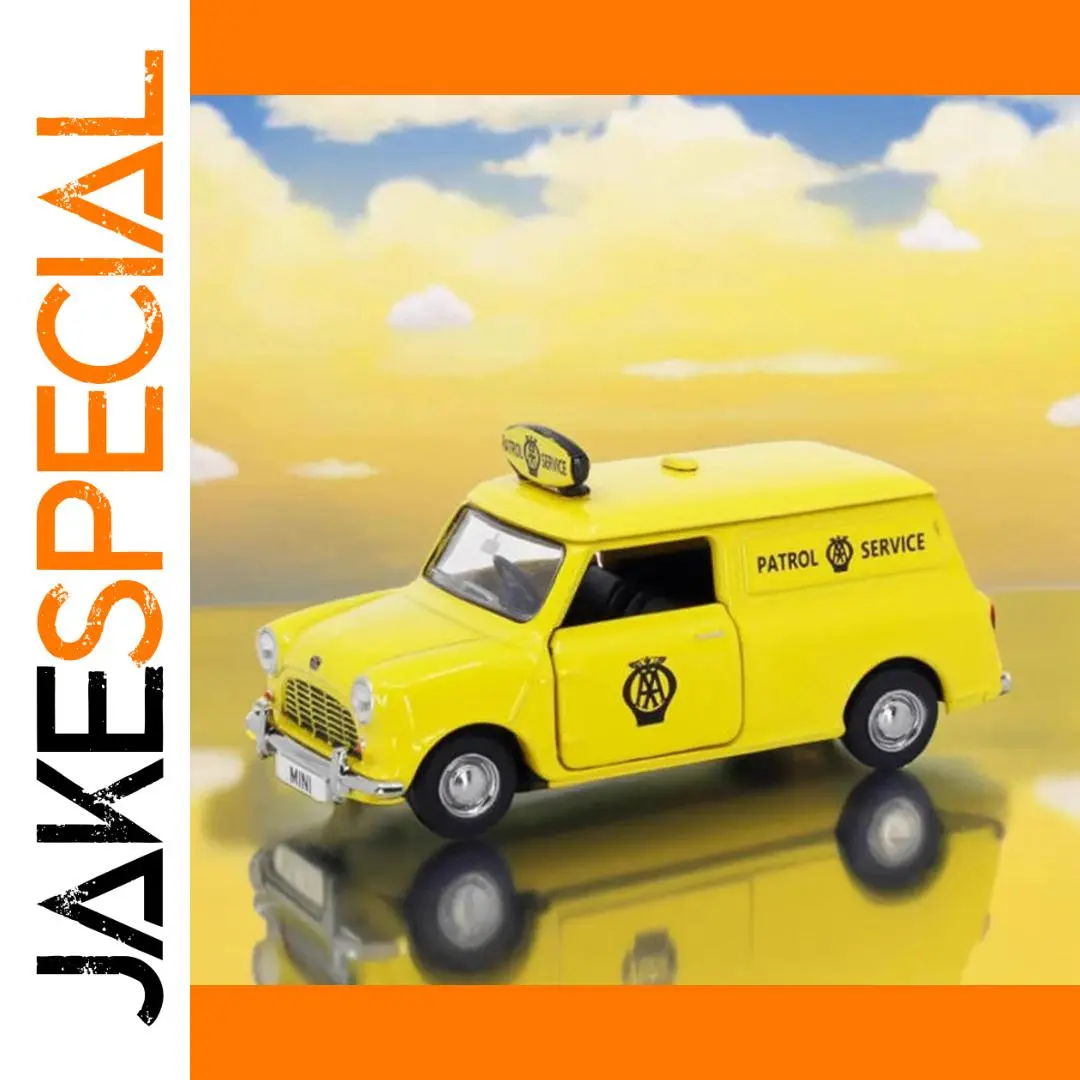 Vintage Yellow Mini Cooper Van Model 1:50 Scale 1 Vintage Yellow Mini Cooper Van Model 1:50 Scale