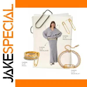 Geometric Stainless Steel Paperclip Jewelry Set