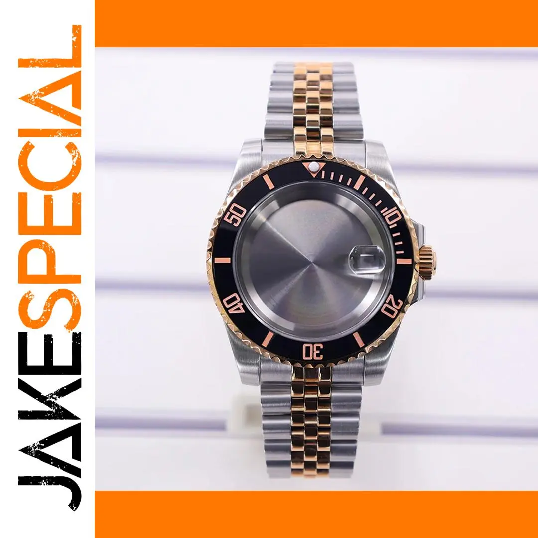 40mm Two-Tone Stainless Steel Watch Case Model GT-040 1 40mm Two-Tone Stainless Steel Watch Case Model GT-040