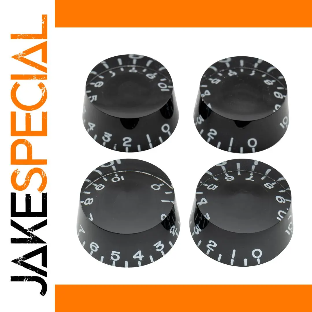 Left-Hand Guitar Control Knobs Set 6mm Acrylic 1 Left-Hand Guitar Control Knobs Set 6mm Acrylic