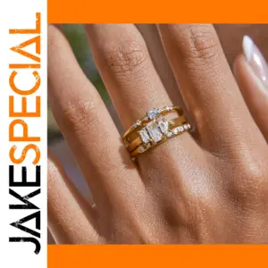 Minimalist Gold Stainless Steel Stackable Rings Set