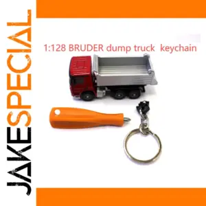 BRUDER 1:128 Scale Diecast Dump Truck Keychain