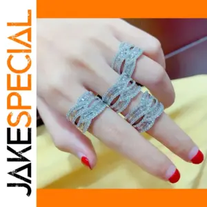 Silver Cross Ring with Cubic Zirconia for Women