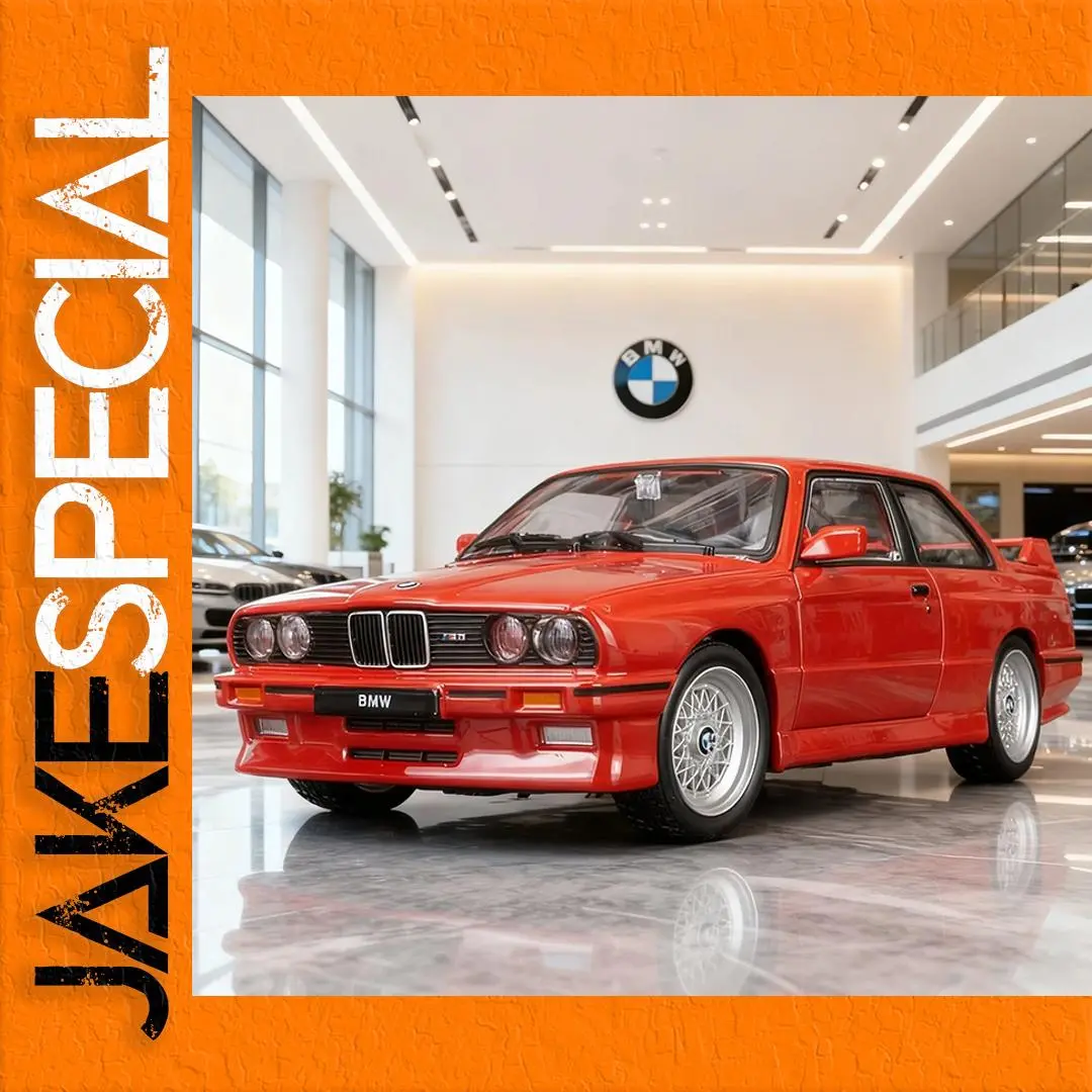 BMW M3 E30 1:24 Diecast Model in Red 1 BMW M3 E30 1:24 Diecast Model in Red