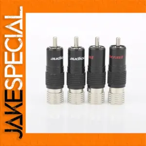 High-End RCA Connectors Set with Rhodium Plating
