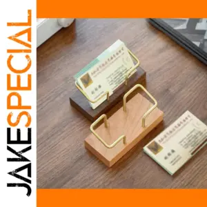 Elegant Wooden Business Card Organizer