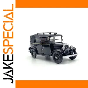 Vintage Black Retro Taxi Model Car 1:43 Scale