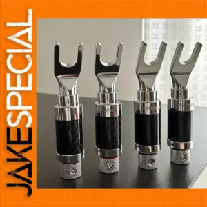 High-Fidelity Y Spade Jack Fork Adapter for Speakers