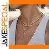 Gold Stainless Steel Layered Necklace Set for Women
