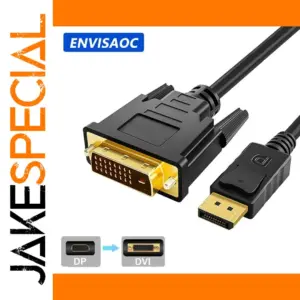 DisplayPort to DVI Adapter Cable 1.8m for High-Resolution Video