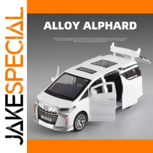 White Toyota Alphard 1:32 Diecast Model with Light & Sound